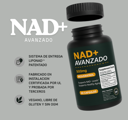 Ahora en una nueva presentación tu NAD+ Advanced con Resveratrol